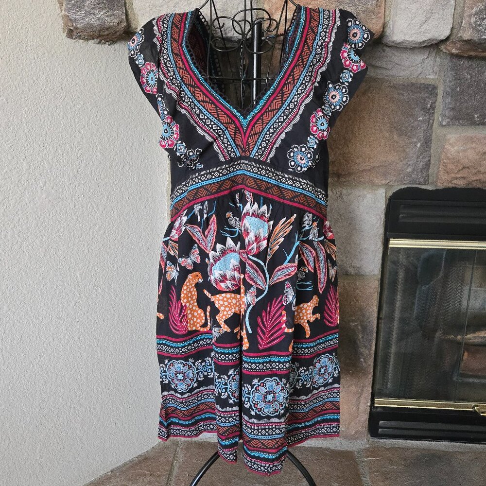 NWT Anthtopologie V-Neck Plunge Tunic Tribal Dress - Picture 4 of 16